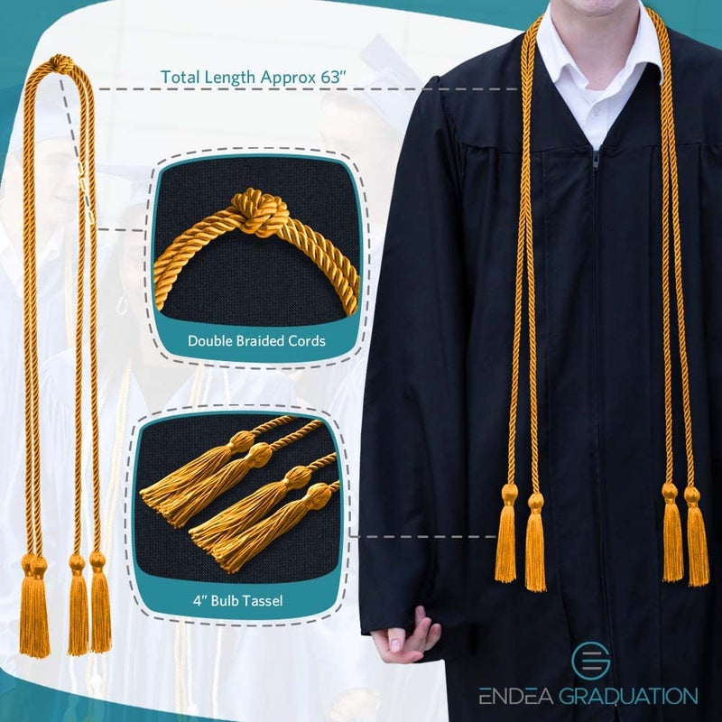 Endea Graduation Double Honor Cord (Apricot) - Image 3
